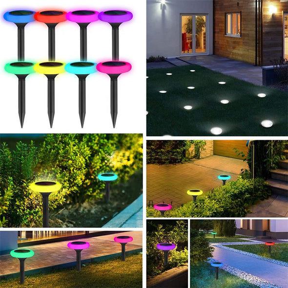 270 Lumens 7 Color LED Waterproof Solar Pathway Lights